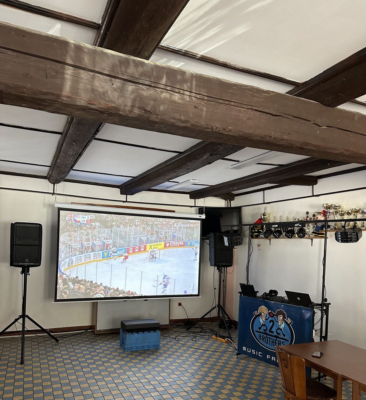 Hokejový zápas na plátně